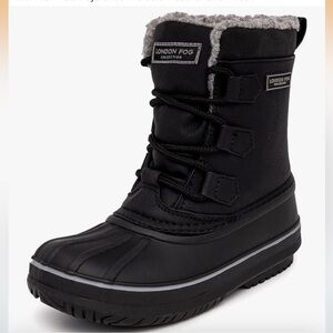 London Fog Boys Black Cold Weather Boots
